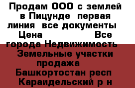 Продам ООО с землей в Пицунде, первая линия, все документы › Цена ­ 9 000 000 - Все города Недвижимость » Земельные участки продажа   . Башкортостан респ.,Караидельский р-н